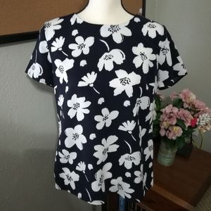 Ann Taylor Bold Flower Blouse